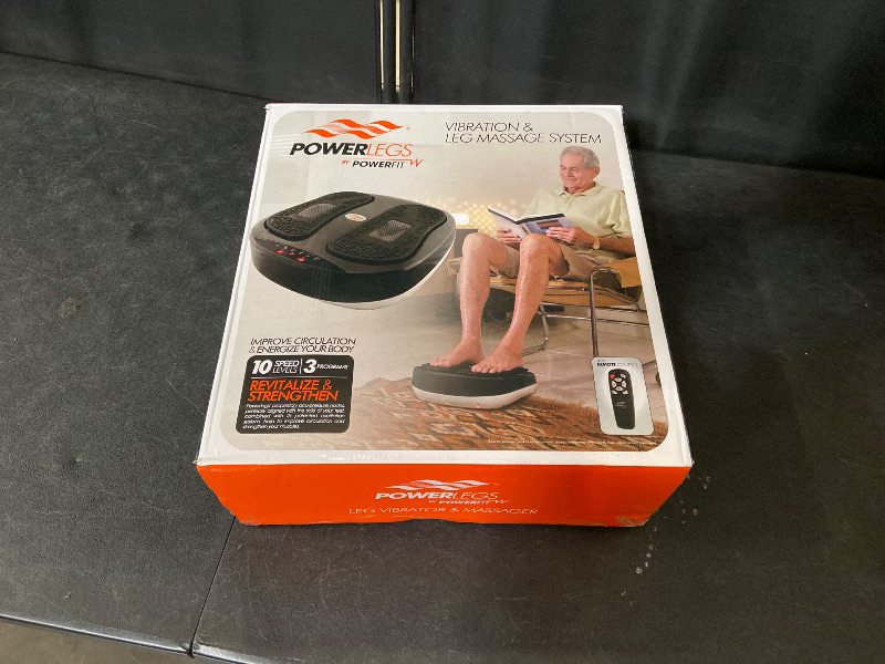 Photo 1 of Power Legs Electric Foot Massager Machine with Remote Control, Adjustable Speed, Vibration - Calf Massager - Feet Massager for Neuropathy Pain Relief, Plantar Fasciitis, Leg Blood Circulation (Black)