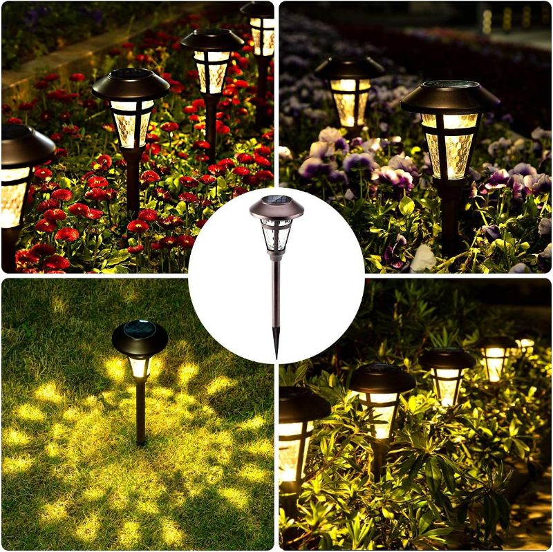 Photo 1 of Solpex Solar Pathway Lights Solar Garden Lights 6 Pack Bronze Finshed