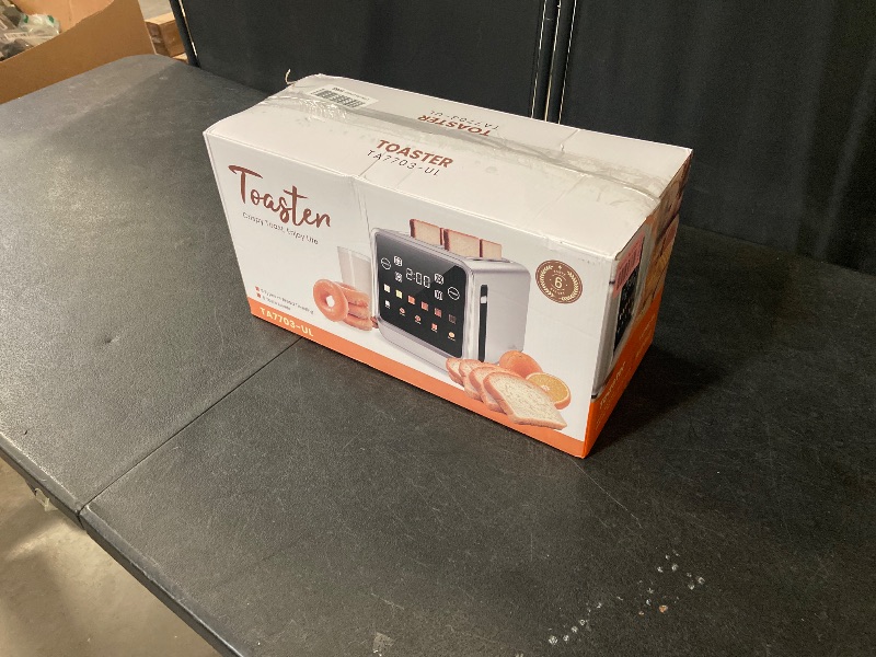 Photo 1 of 4-Slice Smart Toaster with Touch Screen | 1400W Fast Even Toast & Stainless Steel | 2x1.5" Extra-Wide Slots for Bagels | Memory Function, 6 Shade Settings