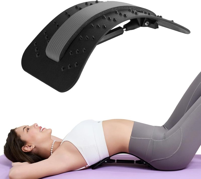 Photo 1 of Back Stretcher for Lower Back Pain Relief Adjustable, Portable, Durable-Unique Labor Day & Back to School Gifts,Sports Fitness Relaxations Gift?Home Office Travel Essentials.