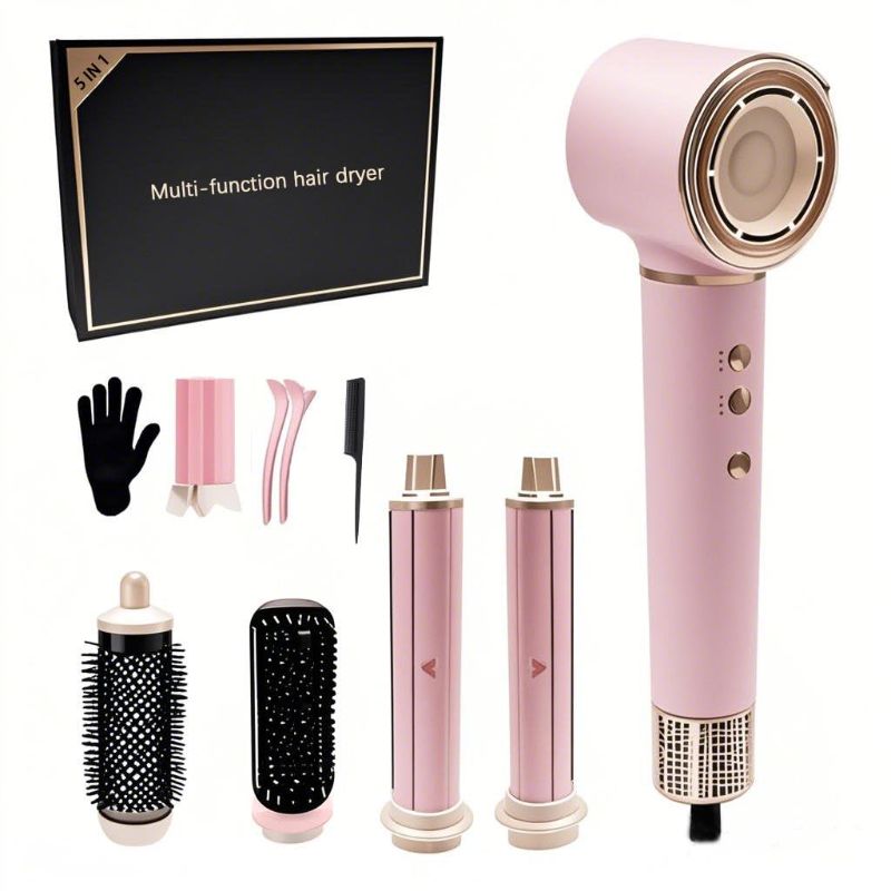 Photo 1 of 5 in 1 Hot Air Styler, Hair Dryer Brush for Fast Drying, Curling, Volumizing & Straightening, Frizz-Free & No Heat Damage for Smooth Hair & Waves, Ideal High Speed Blow Dryer for Home & Travel Use