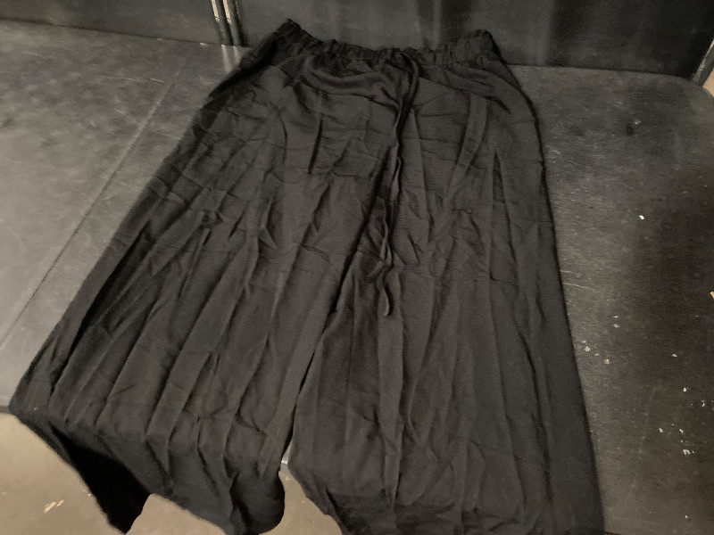 Photo 1 of size-L Flowy Pant Elastic High Waisted Trousers Loose Straight Bottoms 