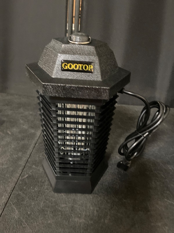 Photo 1 of GOOTOP Bug Zapper Outdoor, Mosquito Zapper, 3 Prong Plug in Electric Fly Zapper, Mosquito Killer, Fly Traps, Flying Insects Zapper Indoor Outdoor 90-130V, 4200V, ABS Plastic Outer (Black)