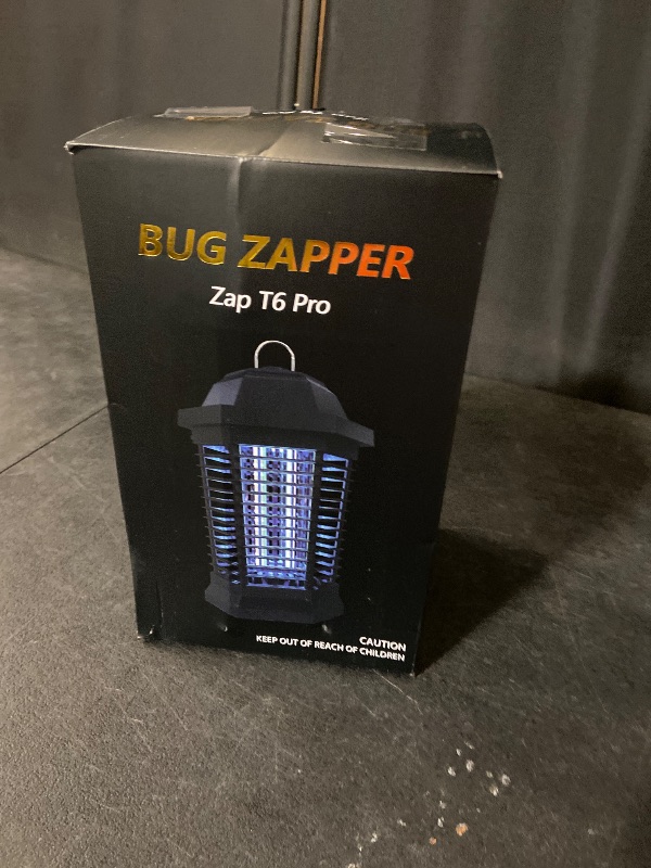 Photo 1 of GOOTOP Bug Zapper Outdoor, Mosquito Zapper, 3 Prong Plug in Electric Fly Zapper, Mosquito Killer, Fly Traps, Flying Insects Zapper Indoor Outdoor 90-130V, 4200V, ABS Plastic Outer (Black)