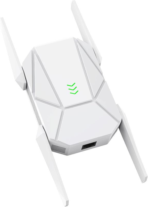 Photo 1 of 2025 AX1800 WiFi 6 Extender Signal Booster - Dual Band 2.4G/600Mbps & 5.8G/1200Mbps, WiFi Extender with Gigabit Port, 802.11AX Tech, 12999 Sq.Ft Long Range WiFi Repeater, Connects 100+