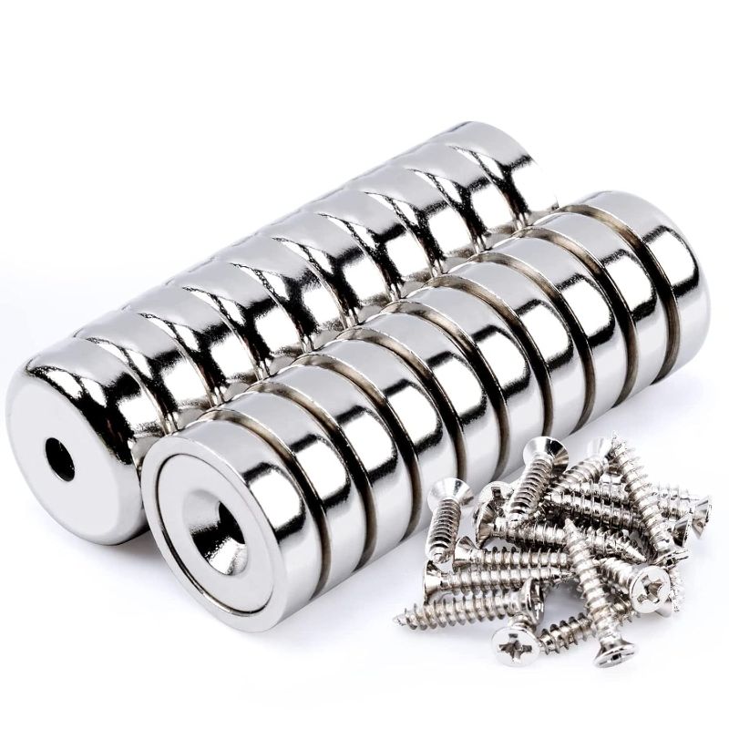 Photo 1 of 10Pcs Super Strong Round Base Cup Neodymium Magnets with Holes,0.63"(16mm) Ring Rare Earth Magnets Heavy Duty, Countersunk Holes Pot Magnet with Screw for Kitchen Craft Wood DIY Holding Tools Hanging
Visit the Keukenket Store