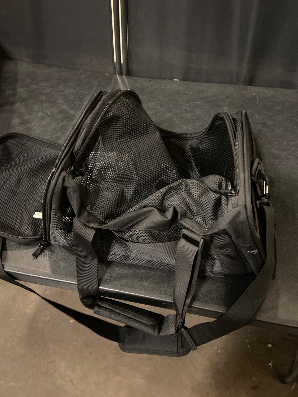 Photo 1 of Pet Carrier for Small Dogs Cats Airline Approved Top Expand Space 900D Oxford Fabric Wear Resistant and Scratch Resistant Car Travel Foldable
