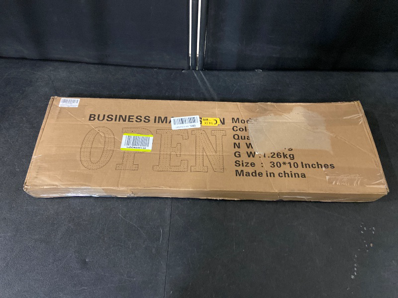 Photo 1 of Open Signs for Business, 30"x10" Dimmable Large LED Open Light Up Sign with Hanging Installation for Salon Gym Cafes Store Office Bar Hotel Pubs Cold white