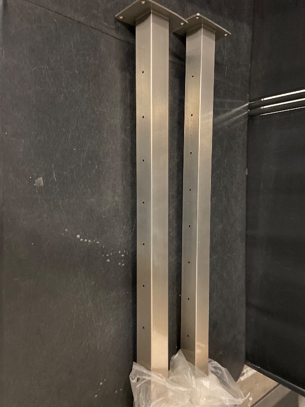 Photo 1 of 2 Pack Stainless Steel Cable Railing Level Line Intermediate Post 42"(Actually Post 40.5"x2"×2"), Level Drilled for 1/8" Cable
