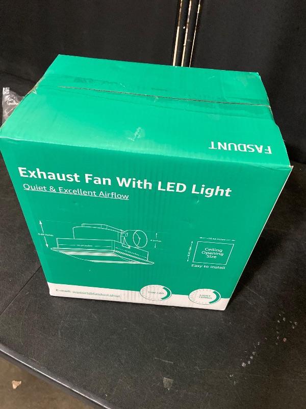 Photo 1 of 12" Ultra Quiet Bathroom Fan w/LED Light, 1.0 Sone 141CFM 10x10" Mount
