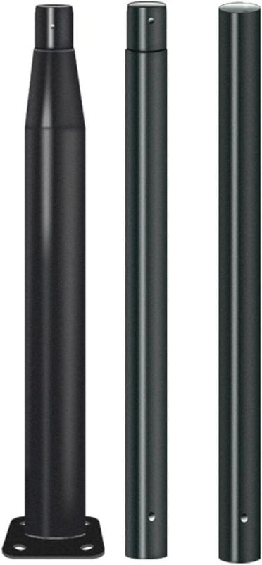 Photo 1 of Street Light Pole - Black Outdoor Metal Street Lamp Post for Lights (10ft)