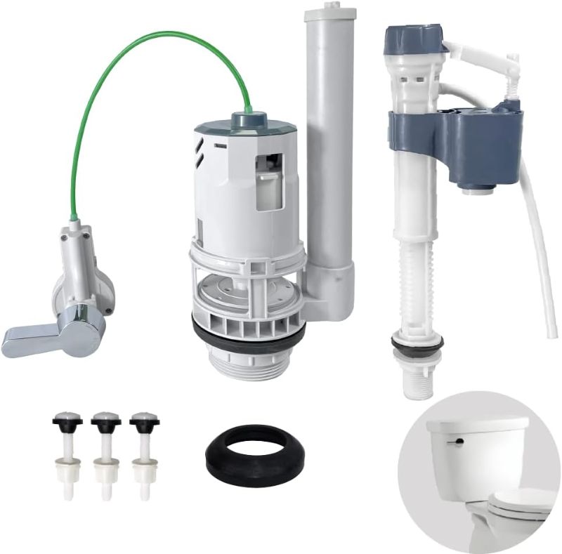 Photo 1 of Ulinlo pouly 2-Inch Water-Saving Dual Flush Handle Toilet Repair Kit – Replacement for Leaky Flapper & Chain System Improve Reliability! Fit for American Standard/Kohler/TOTO & Most Toilet Brands
