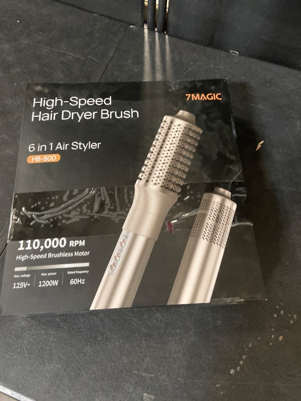 Photo 1 of 7MAGIC Hair Dryer Brush & 6 in 1 Hair Styler,110,000 RPM High-Speed Negative Ionic Hair Dryer Fast Drying, Multi Hair Styler, Professional Blow Dryer Brush for Curling, Volumizing Straightening, Styling