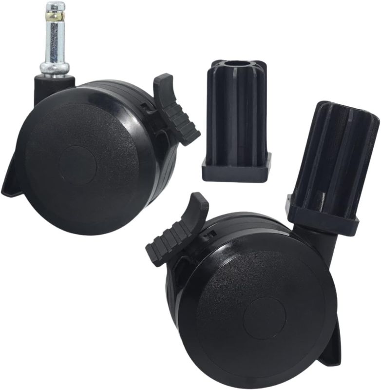 Photo 1 of 2 Pieces Locking Casters BBQ Grill Part 70360 Yard Component Patio Wheel Locking Mechanism Garden Maintenance Easy to Install