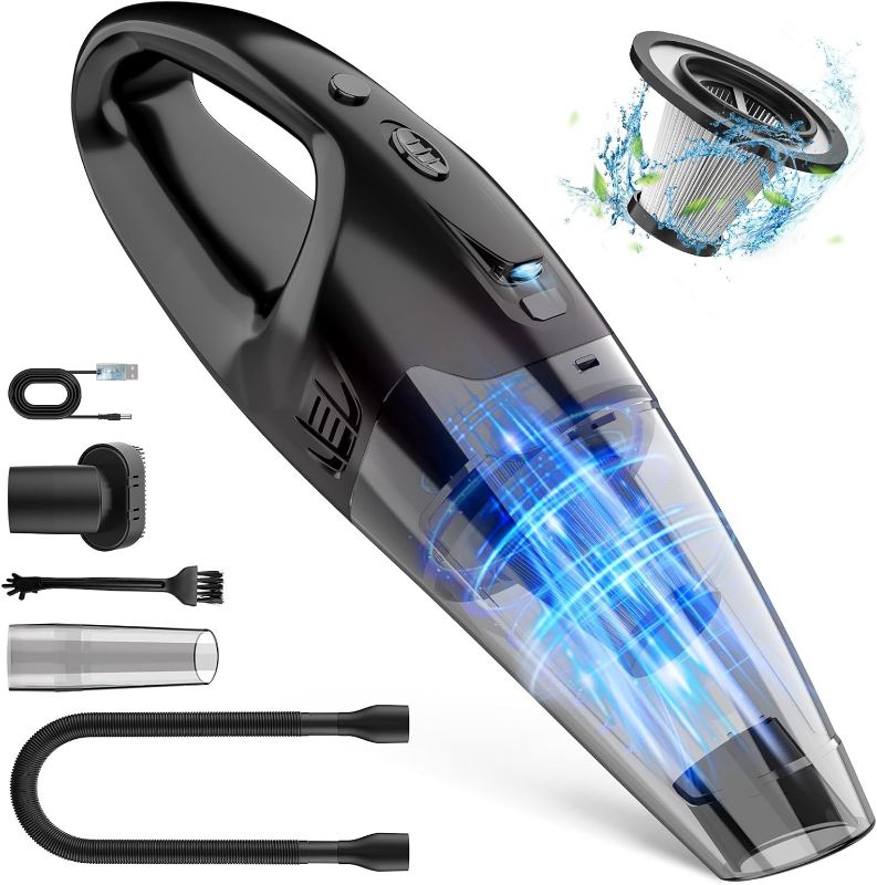 Photo 1 of Handheld Vacuum Cordless Rechargeable, Car Vacuum Cleaner with LED, USB Charge, 1.65LBs Hand Vacuum Cordless, for Car/Home/Pet
