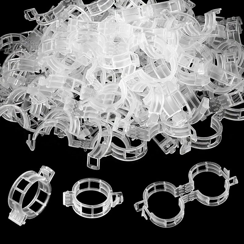 Photo 1 of 200 Pcs Plastic Trellis Plant Support Clips for Support, Grape and Tomato Vine, Vegetables Plants, Garden Clips to Grow Upright Makes Plants Healthier