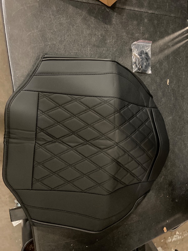 Photo 1 of 1 Pack Leather Front Car Seat Cover Bottom Car Seat, Anti-Slip and Full Wrap Driver Car Seat Protectors, Luxury Waterproof Bottom Auto Seat Cushion Pad Mat for Most Vehicles(Black)