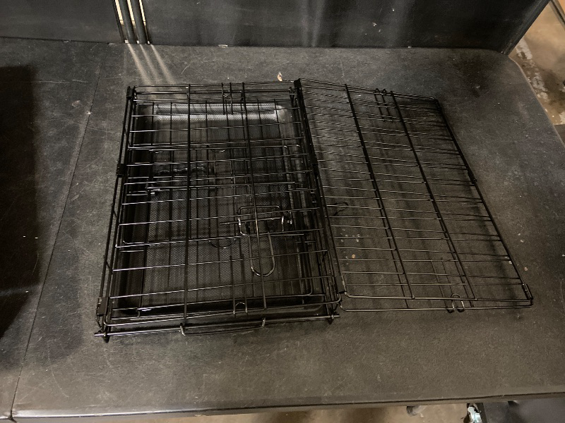 Photo 1 of BestPet | Dog Crate | 18" | Black | Foldable Metal Kennel with Single Doors, Secure Slide-Bolt Latches, Leakproof Tray | Portable Dog Cage for Small Breeds | for Travel, Indoor & Outdoor Use