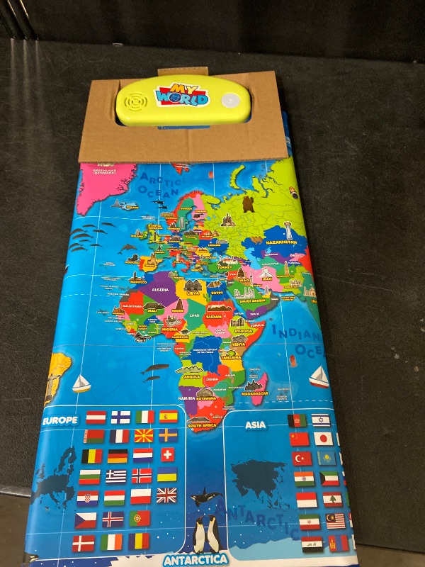 Photo 1 of BEST LEARNING i-Poster My World Interactive Map - Educational Talking Toy for Kids of Ages 5 to 12 Years Old