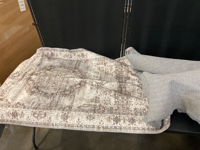 Photo 1 of Washable Hallway Kitchen Runner Rugs: 3x8 Indoor Table Runners for Bedroom Bathroom Non-Slip Soft Stain Resistan Carpet for Entryway Laundry Dining Room Foyer (Beige,3x8)