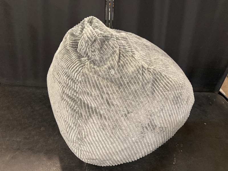 Photo 1 of Classic Bean Bag Chair, with Faux Rabbit Fur Cover for Teens and Kids, Memory Foam Bean Bag Chairs, Ultra Soft Faux Fur Fabric, 2.5 feet Round Fluffy Bean Bag Sofa