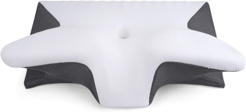 Photo 1 of Dreamers Relief Pillow Soothing Neck Pillow Butterfly Shaped Sleep Memory Foam Rebound Technology for Stress Relief and Comfort Perfect for Home Travel and Relaxation (Black)