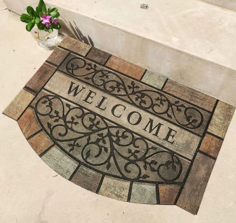 Photo 1 of Welcome Door Mats 24"x36" Heavy Duty Front Door Mat Outdoor Large Doormats with Non-Slip Rubber Backing Outdoor Welcome Mats for Front Door Entryway,Garage,Patio,High Traffic Area