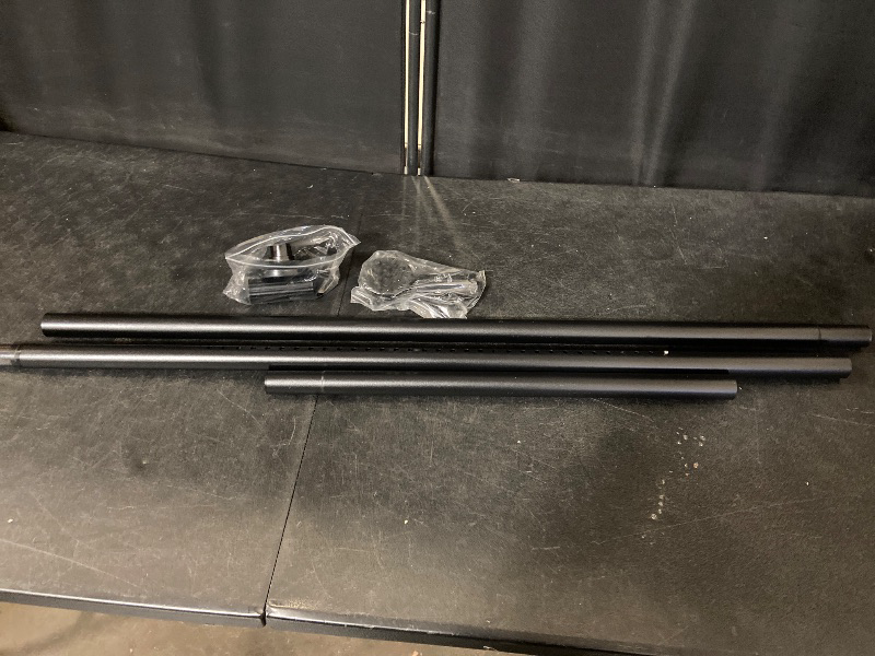 Photo 1 of Tension Curtain Rod, 51-126 Inch,Spring Closet Rod, for Windows or Shower, Easy to Install, No Drilling, No Rust, for Bathroom, Rod Diameter 1.26 Inches, Black,Umimile