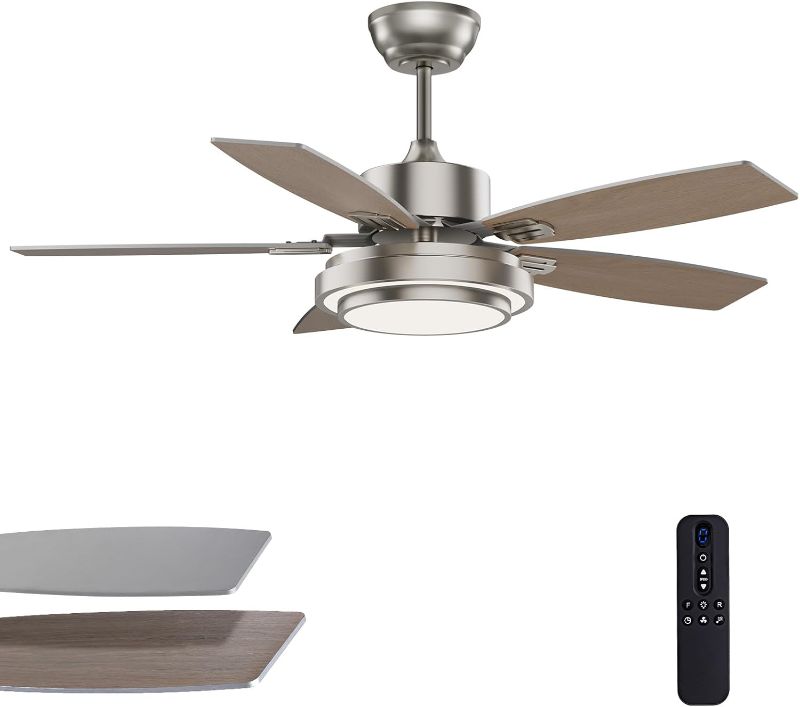 Photo 1 of Modern Ceiling Fan with Lights, Quiet Reversible DC Motor, Remote Control, Dimmable