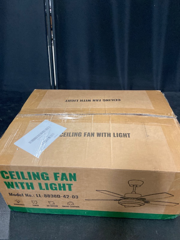 Photo 1 of Modern Ceiling Fan with Lights, Quiet Reversible DC Motor, Remote Control, Dimmable