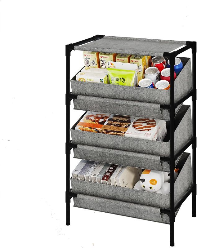 Photo 1 of Buzowruil 3-Tier Storage Shelving Utility Shelving Unit Grey