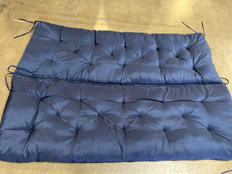 Photo 1 of 40x40 Swing Replacement Cushions for Outdoor: 2-3 Seater Bench Waterproof Cushion with Ties - 4in Thick Swing Cushion for Garden Furniture Patio Porch