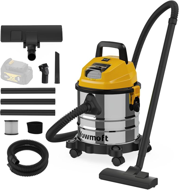 Photo 1 of 4 Gallon Cordless Shop Vac Compatible with Dewalt 20V Battery, Cordless Shop Vacuum Wet and Dry with 16 Kpa Strong Suction & Blower, Battery Powered Shop Vac for Car, Home and Garage.