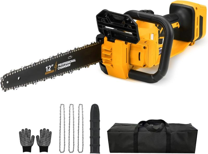 Photo 1 of Brushless Electric Chainsaw 12" Cordless Tool Only for Dewalt 20V/60V Battery with Auto Oiler & Security Lock, for Tree Trimming and Branch Wood Cutting (Tool Only) (for DeWalt 20v Battery)
Brand: FXAFXA