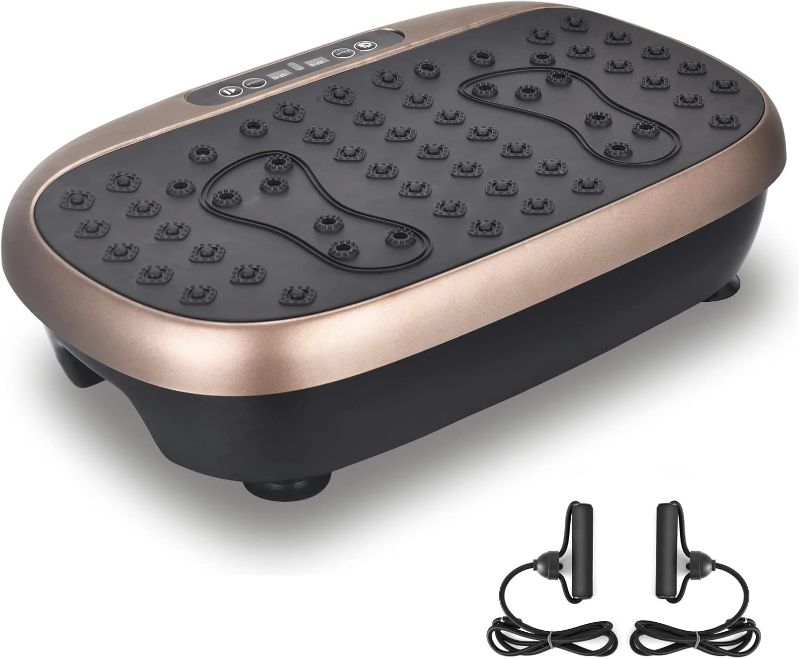 Photo 1 of EILISON Atom Vibration Plate Exercise Machine - Full Body Vibration Plate for Lympathic Drainage with Acupressure - Home Fitness with Loop Bands for Weight Loss, 300lbs Capacity