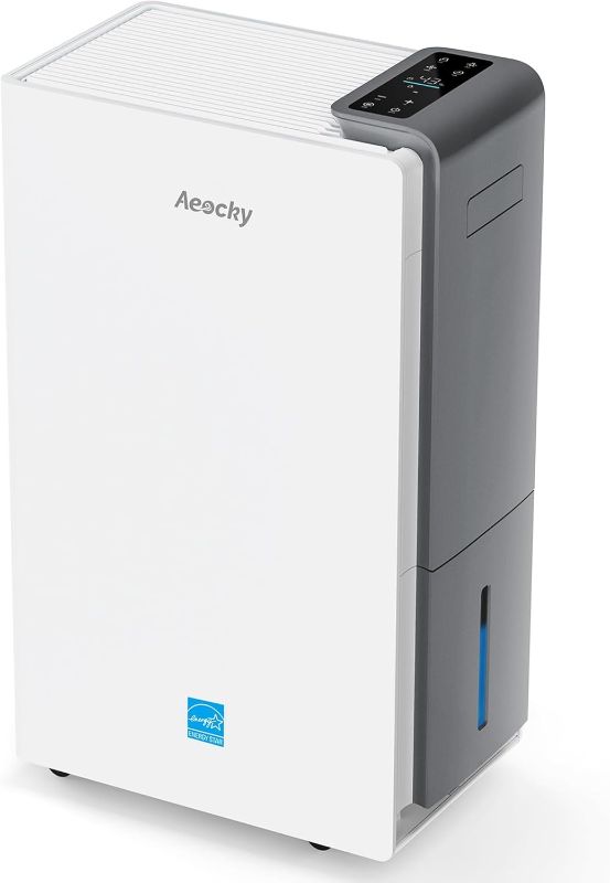 Photo 1 of 4500 Sq.Ft Most Efficient Energy Star 2025 Dehumidifier,AEOCKY Max 80 Pint/D(Standard 56Pint/D) Smart Compressor Dehumidifier with Drain Hose, Intelligent Humidistat,for Basement,Bedroom,Home,Bathroom