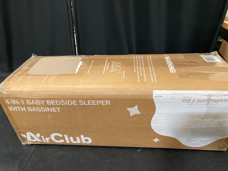 Photo 1 of AirClub 4 in 1 Baby Bassinet Bedside Sleeper, 4 Functions Crib, Playard, Portable Changing Table, Bassinet for Newborn Baby, Bedsaide Bed w/Wheels&Brakes