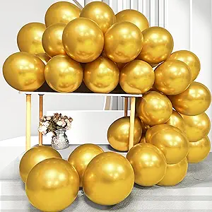Photo 1 of 20 Pcs Gold Round Shaped Balloons,18 Inch Round Foil Balloon,Giant Round Mylar Balloon Helium Balloons for Birthday Party Baby Shower Wedding Decorations (Gold)