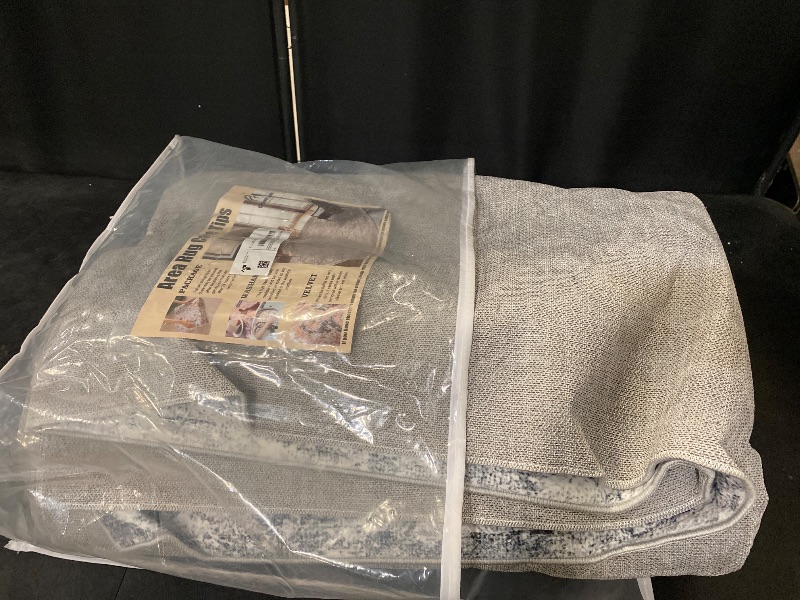 Photo 1 of Area Rug 9x12 Washable Gray Vintage Traditional Mat Distressed Indoor Foldable Thin Retro Accent Floral Non Slip Carpet for Living Room Dining Room Office