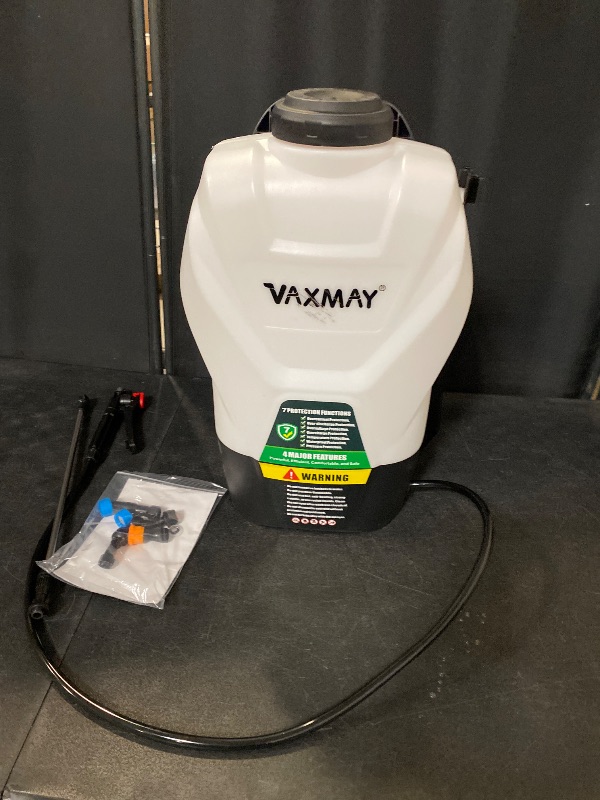 Photo 1 of Backpack Sprayer 4 Gallon Battery Powered Garden Sprayer, VaxMay Electric Weed Sprayer Works with Makita 18V Battery, 100 PSI, Telescopic Wand, 5 Nozzles, 2