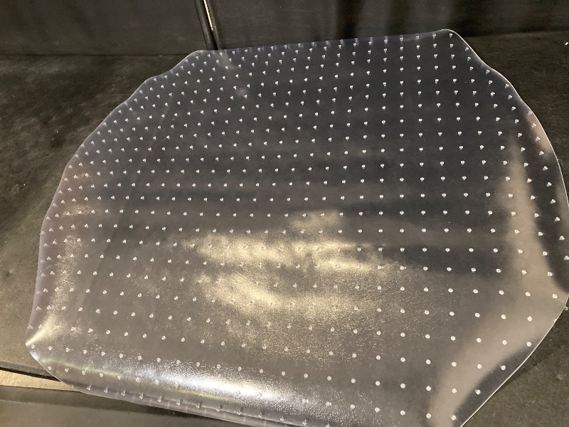 Photo 1 of Office Chair Mat Carpet Protector: 36" x 36" Plastic Heavy Duty Computer Desk Mats with Lip for Low Flat and No Pile Carpeted Floor - Clear Rug Pad for Rolling Chairs Office Work Home Gaming Round