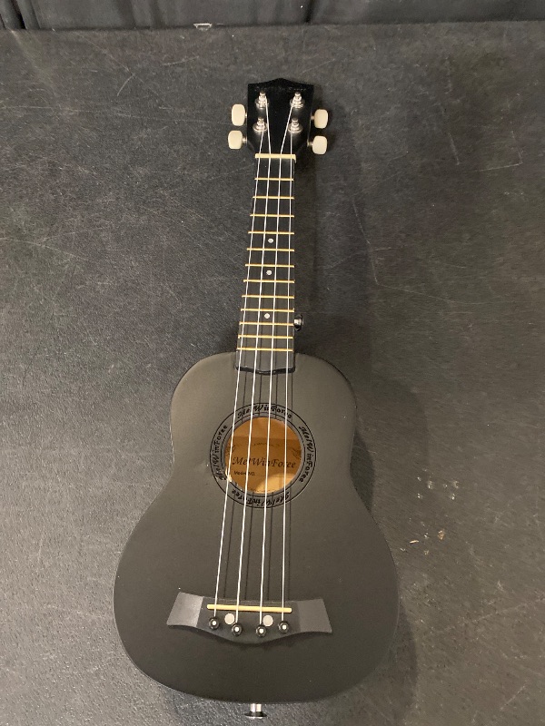 Photo 1 of Professional Ukulele 21" Treble Beginner's Mahogany Neck Fine Tuning Pins 4-String Ukulele(BK)