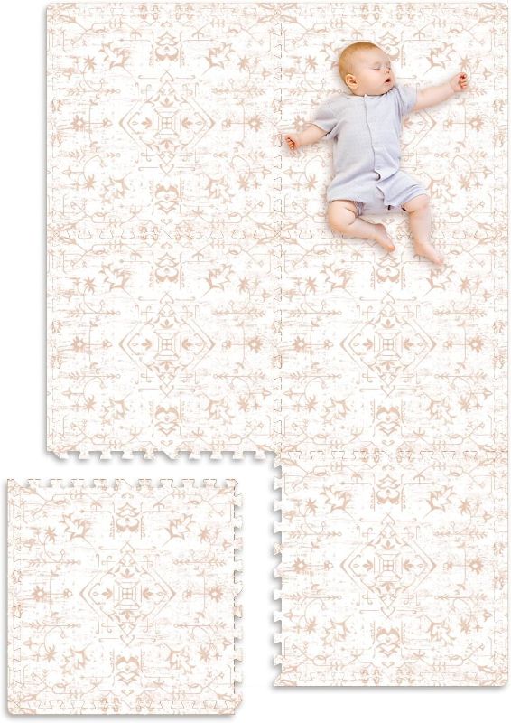 Photo 1 of Extra Large Baby Play Mat - 4FT x 6FT Foam Puzzle Floor Mat for Kids & Toddlers (Persia Rhombic Pattern