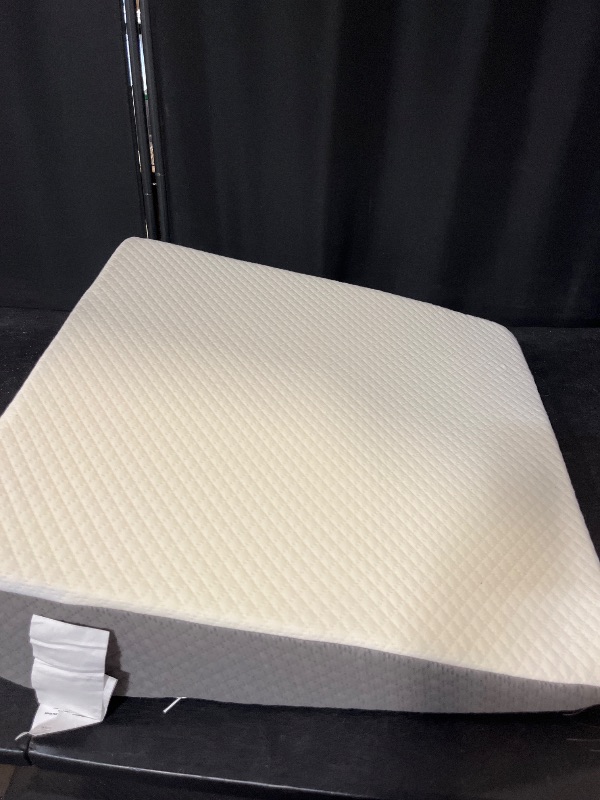 Photo 1 of Wedge Pillow for Sleep Apnea, 12 Inch Bed Wedge Pillow for Headboard, Headboard Triangle Pillow Wedge for Acid Reflux, After Surgery, Snoring, Cooling Memory Foam Top, Removable Cover