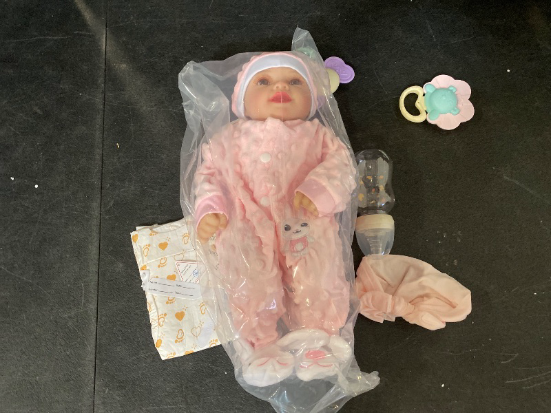 Photo 1 of BABESIDE Reborn Baby Dolls Sunny - 17Inch Cute Soft Vinyl Realistic Baby Doll Poseable Smiling Real Life Baby Dolls with Complete Accessories for 3+ Years Old Gifts