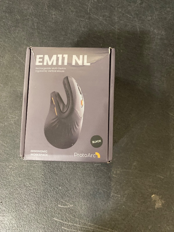 Photo 1 of ProtoArc Ergonomic Mouse, EM11 NL Bluetooth Rechargeable Wireless Vertical Mouse, 3 Multi-Device Connectivity for Computer/PC/Laptop, 2.4GHz Optical Mice for Windows, Mac OS, Black