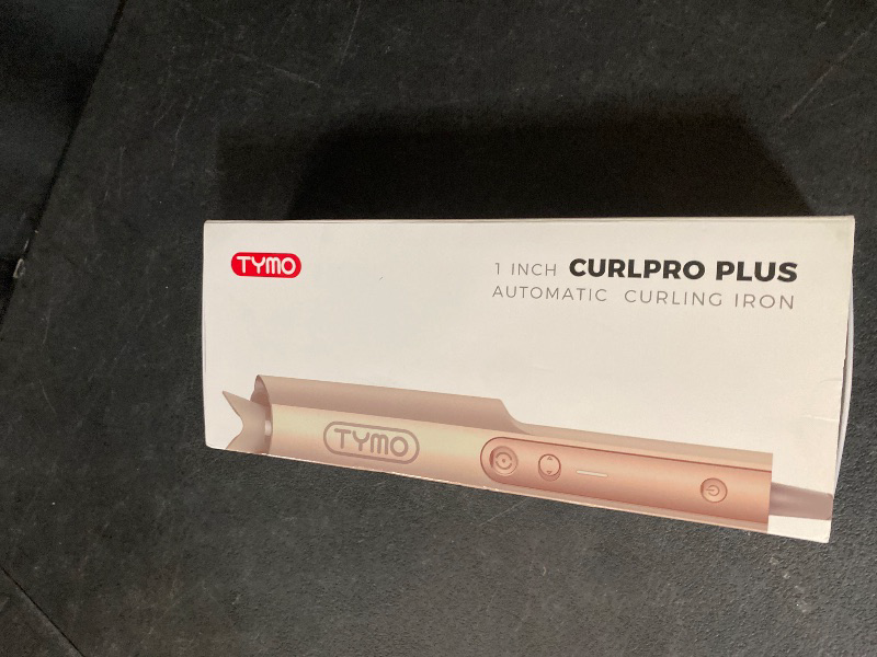 Photo 1 of Upgraded Automatic Rotating Curling Iron - TYMO CurlPro Plus Long Barrel Curling Wand for Long Hair, Ceramic Hair Curler for Women, Anti-Scald, Tangle-Free, 600M Ionic, Dual Voltage, Gold, 1 Inch