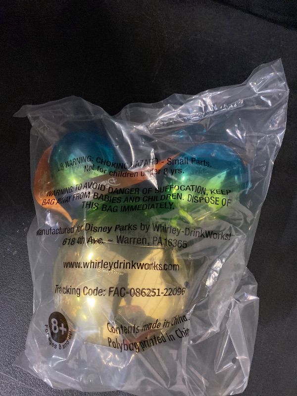 Photo 1 of Disney Balloon Mickey Head Popcorn Bucket Metallic Blue Green Gold Ombre