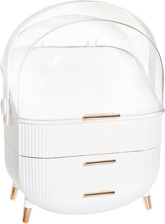 Photo 1 of DwellStudio Dustproof Makeup Organizer for Cosmetics and Skincare - Stylish Storage Solution for Your Beauty Essentials