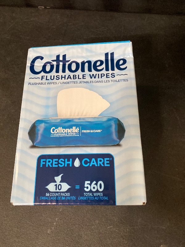 Photo 1 of Cottonelle Freshfeel Flushable Wet Wipes - One Box of 560 Wipes (10 Packs of 56 Pieces)